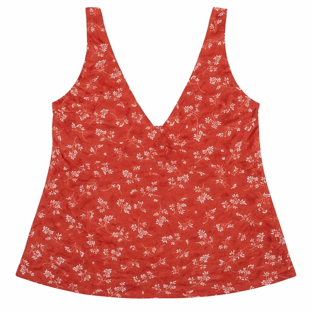 Abercrombie & Fitch Red Floral Halterneck Cami Top